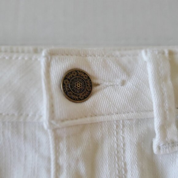Pilcro and the Letterpress by Anthropolgie  Boho  Embroidery Cream Denim Skirt - Picture 10 of 16